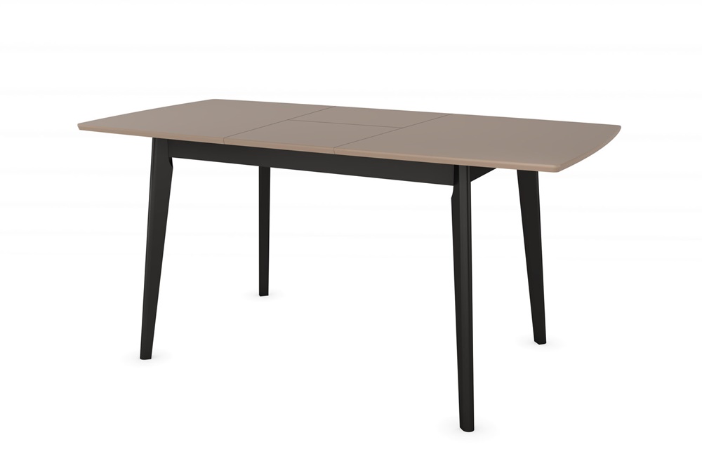 Прямоугольный раскладной стол в скандинавском стиле. В разложенном виде